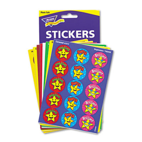 Stinky Stickers Variety Pack, Fun And Fancy, Assorted Colors, 432/Pack