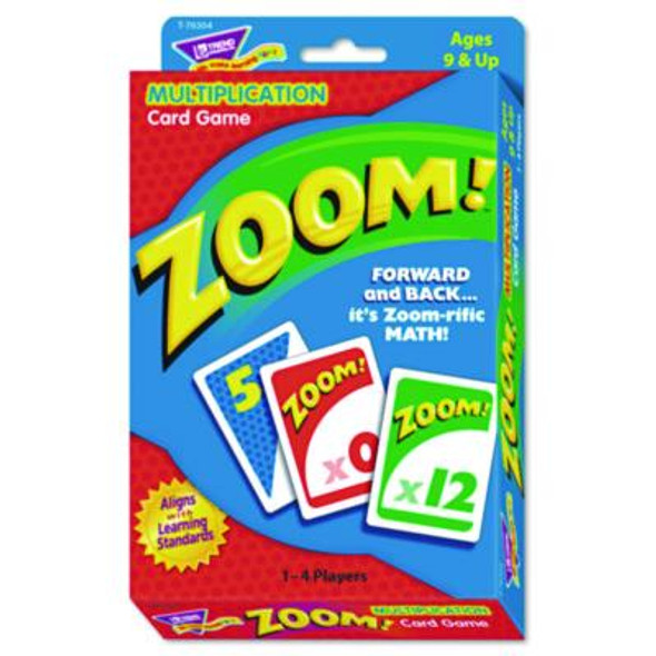 Zoom! Multiplication Card Game, 1 To 4 Players, Grades 4 To 7, 100 Cards