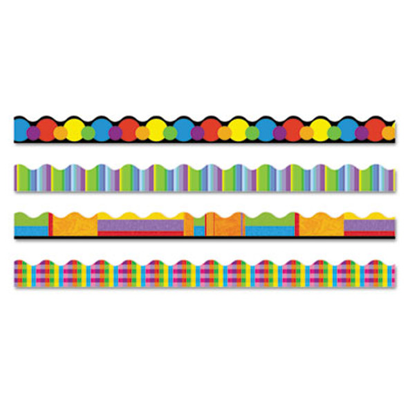 Terrific Trimmers Variety Set Board Trim, Assorted Color Basics, 2.25" x 39", Assorted Colors, 48/Set