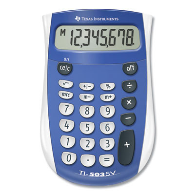 Ti-503Sv Pocket Calculator, 8-Digit Lcd