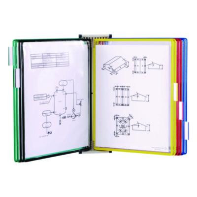 Wall Unit Reference Starter Set, 10 Panels With Assorted Color Borders, White Base