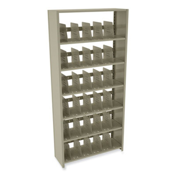 Snap-Together Steel Six-Shelf Closed Starter Set, 36w X 12d X 76h, Sand