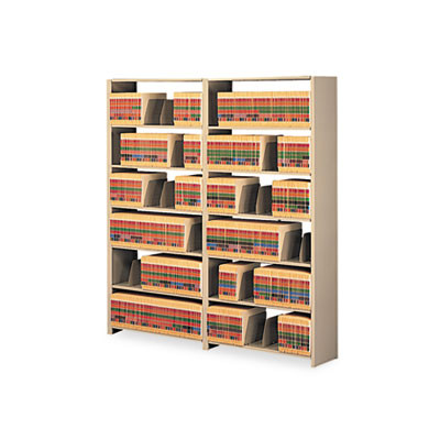 Snap-Together Seven-Shelf Closed Add-On Unit, Steel, 36w X 12d X 88h, Sand