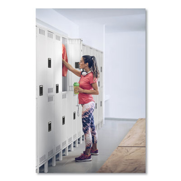 Double Tier Locker With Legs, Triple Stack, 36w X 18d X 78h, Medium Gray