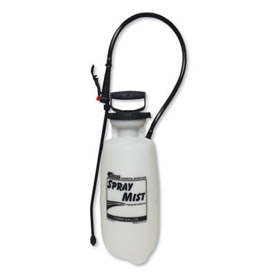 Chemical Resistant Tank Sprayer, 3 Gal, 0.63" x 30" Hose, White