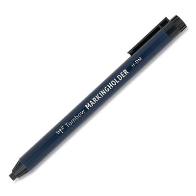 Wax-Based Marking Pencil, Twist-Advance, 4.4 Mm, Black Marks, Navy Blue Barrel, 10/Box