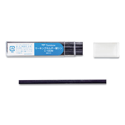 Mechanical Wax-Based Marking Pencil Refills, 4.4 Mm, Blue, 10/Box