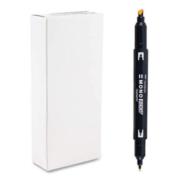 Highlighters, Golden Yellow Ink, Bullet/Chisel Tip, Golden Yellow Barrel, 10/Box