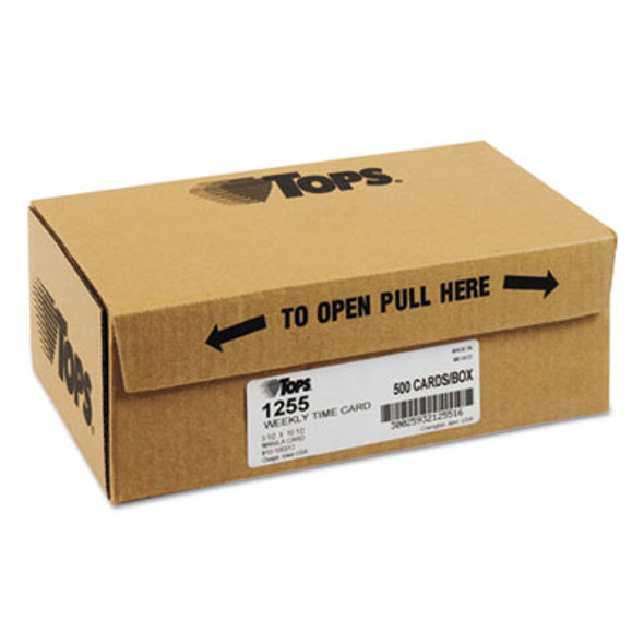 Time Clock Cards, Replacement For 10-100312/1950-9301/k14-36981d, One Side, 3.5 X 10.5, 500/Box