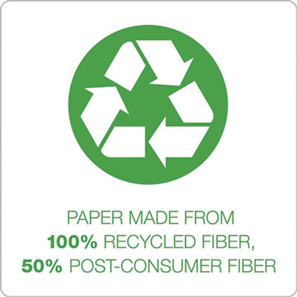 Earthwise By Ampad Recycled Writing Pad, Narrow Rule, Politex Green Headband, 50 White 5 X 8 Sheets, Dozen