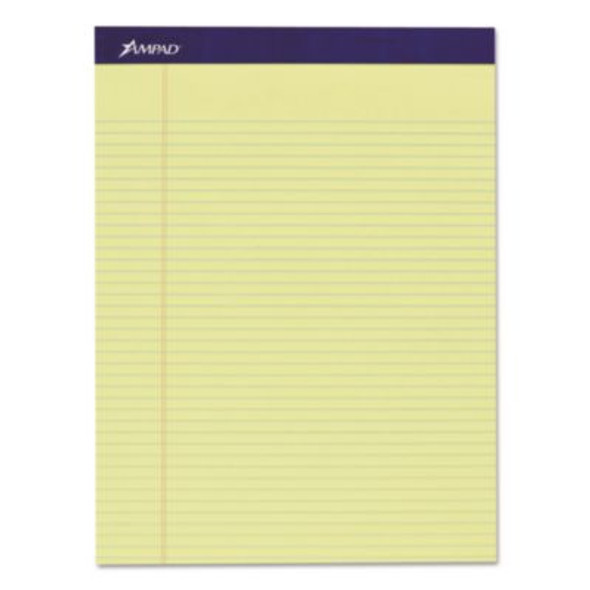 Legal Ruled Pads, Narrow Rule, 50 Canary-Yellow 8.5 X 11.75 Sheets, 4/Pack