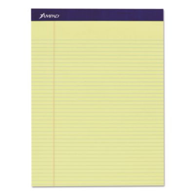 Legal Ruled Pads, Narrow Rule, (50) Canary Yellow 8.5 x 11 Sheets, 4/Pack