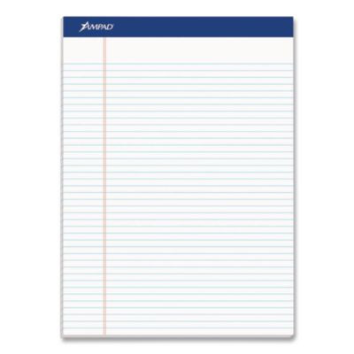 Perforated Writing Pads, Narrow Rule, (50) White 8.5 x 11 Sheets, Dozen