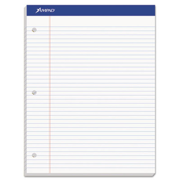 Double Sheet Pads, Medium/College Rule, 100 White 8.5 X 11.75 Sheets