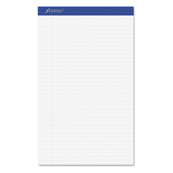Perforated Writing Pads, Wide/Legal Rule, 50 White 8.5 X 14 Sheets, Dozen