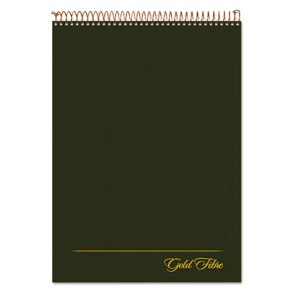 Gold Fibre Wirebound Project Notes Pad, Project-Management Format, Green Cover, 70 White 8.5 X 11.75 Sheets