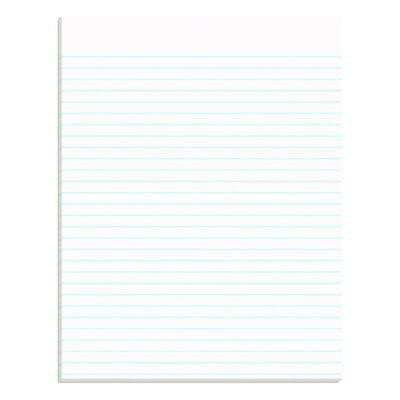 Glue Top Pads, Wide/Legal Rule, (50) White 8.5 x 11 Sheets, Dozen