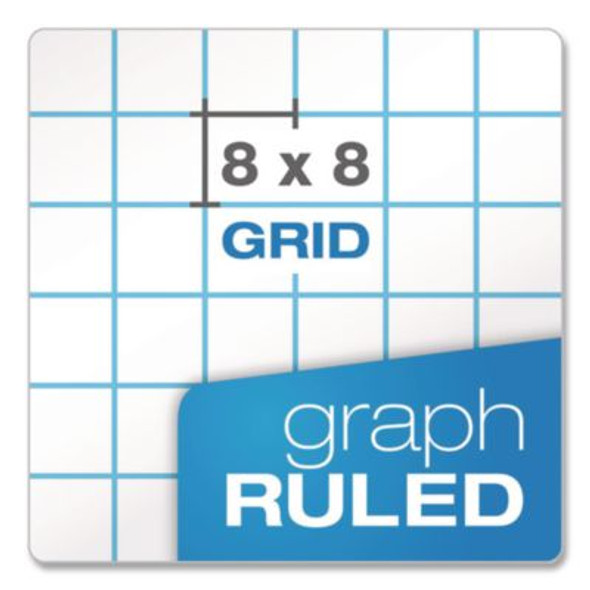 Quadrille Pads, Quadrille Rule (8 Sq/In), (50) White 8.5 x 11 Heavyweight 20 Lb Bond Sheets