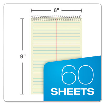 Steno Pads, Tan Cover, Gregg Rule, (60) Green-Tint 6 x 9 Sheets
