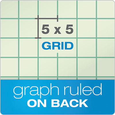 Engineering Computation Pads, Black/Green Cover, Quadrille Rule (5 Sq/In, 1 Sq/In), (100) Green-Tint 8.5 x 11 Sheets