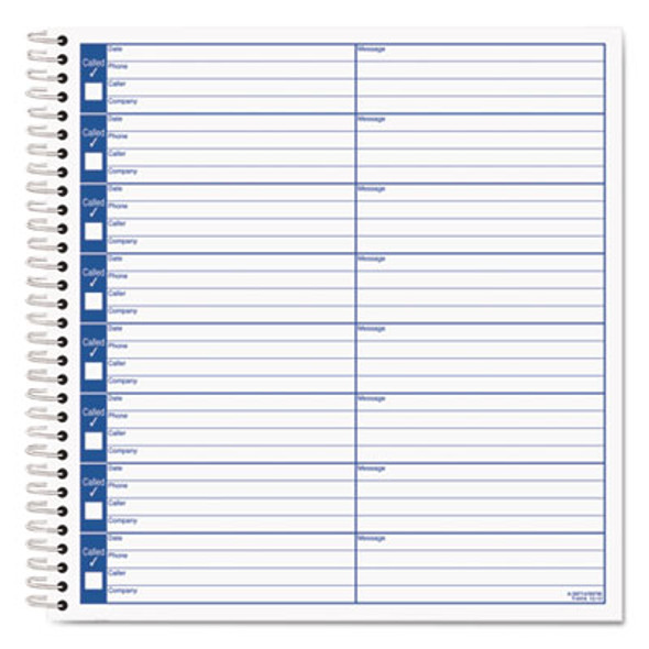 Voice Message Log Books, One-Part (No Copies), 8 x 1, 8 Forms/Sheet, 800 Forms Total