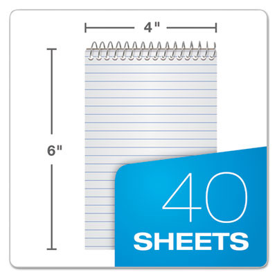Memo Pads, Assorted Cover Colors, Narrow Rule, (40) White 4 x 6 Sheets, 3/Pack