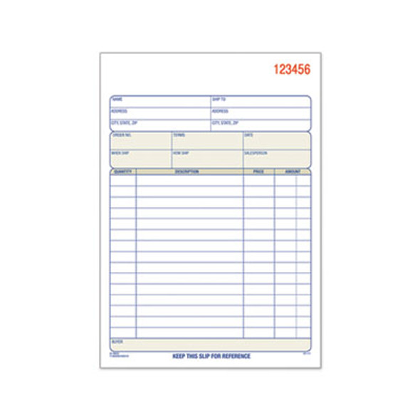 Sales Order Book, Two-Part Carbonless, 7.94 x 5.56, 50 Forms Total