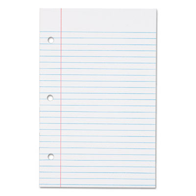 Filler Paper, 3-Hole, 5.5 X 8.5, Medium/College Rule, 100/Pack