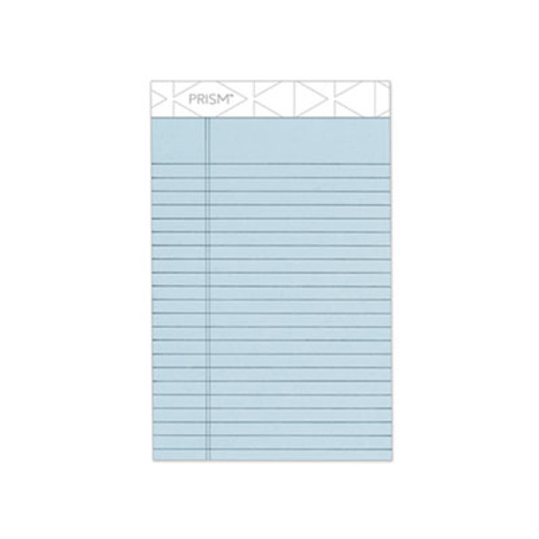 Prism + Colored Writing Pads, Narrow Rule, 50 Pastel Blue 5 X 8 Sheets, 12/Pack