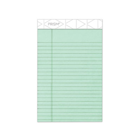 Prism + Colored Writing Pads, Narrow Rule, (50) Pastel Green 5 x 8 Sheets, 12/Pack
