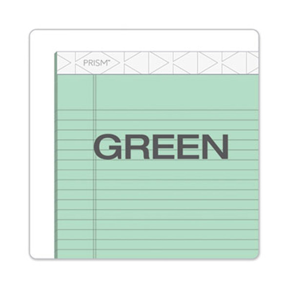 Prism + Colored Writing Pads, Wide/Legal Rule, 50 Pastel Green 8.5 X 11.75 Sheets, 12/Pack