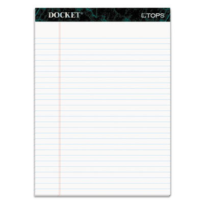 Docket Ruled Perforated Pads, Wide/Legal Rule, (50) White 8.5 x 11 Sheets, 12/Pack