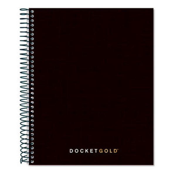 Docket Gold Planner, 1-Subject, Narrow Rule, Black Cover, (70) 8.5 x 6.75 Sheets