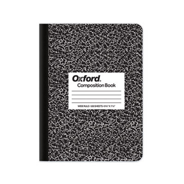 Composition Book, Wide/Legal Rule, Black Marble Cover, (100) 9.75 x 7.5 Sheets