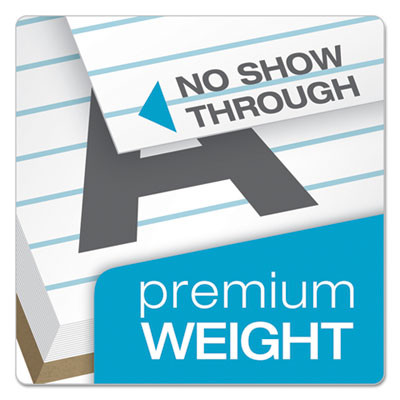 Docket Gold Ruled Perforated Pads, Narrow Rule, (50) White 5 x 8 Sheets, 12/Pack