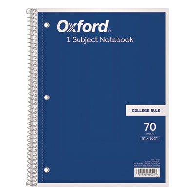 Coil-Lock Wirebound Notebook, 3-Hole Punched, Medium/College Rule, Randomly Assorted Cover Color, (70) 10.5 x 8 Sheets