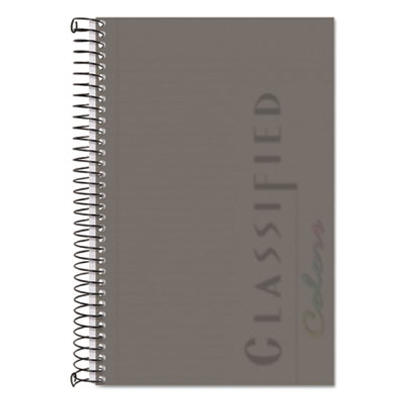 Color Notebooks, 1-Subject, Narrow Rule, Graphite Cover, (100) 8.5 x 5.5 White Sheets