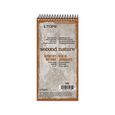 Second Nature Recycled Notepads, Randomly Assorted Cover Colors, Gregg Rule, (70) White 4 x 8 Sheets