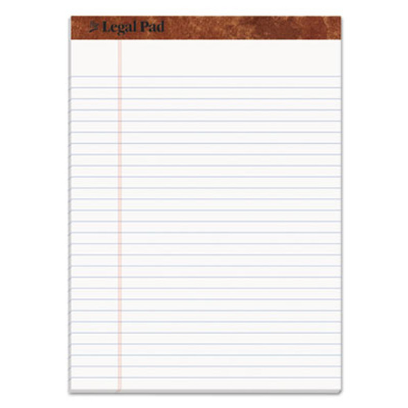 "The Legal Pad" Ruled Perforated Pads, Wide/Legal Rule, 50 White 8.5 X 11.75 Sheets