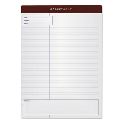 Docket Gold Planning Pads, Project-Management Format And Quadrille Rule (4 Sq/In), (40) White 8.5 x 11 Sheets, 4/Pack