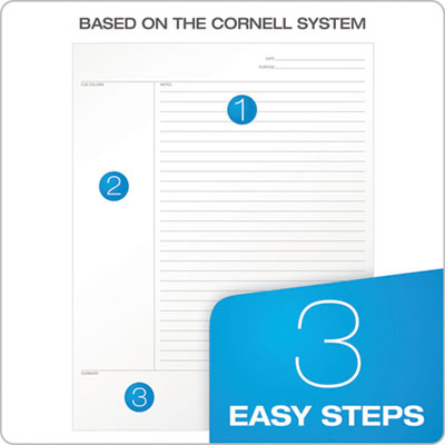 Focusnotes Legal Pad, Meeting-Minutes/Notes Format, (50) White 8.5 x 11 Sheets