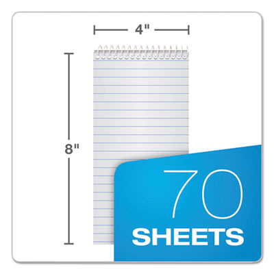 Reporter's Notepad, White Cover, Wide/Legal Rule, (70) White 4 x 8 Sheets, 12/Pack