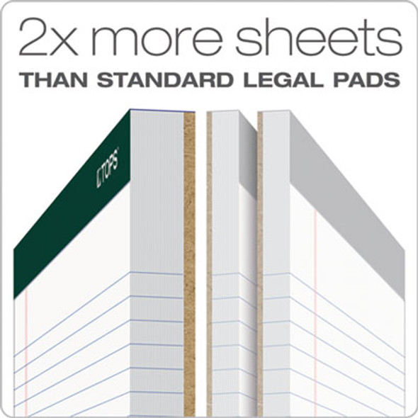 Double Docket Ruled Pads, Narrow Rule, (100) White 8.5 x 11 Sheets, 4/Pack