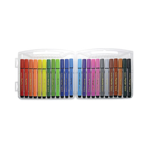 Magic Stix Markers, Medium Bullet Tip, Assorted Colors, 24/Pack