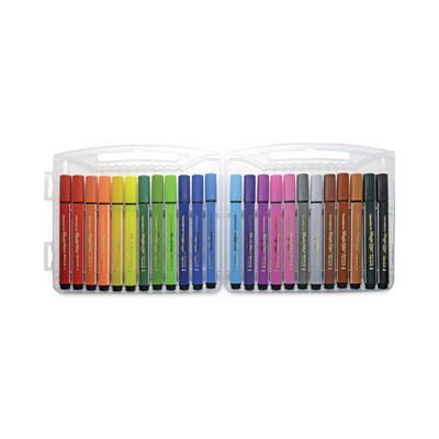 Magic Stix Markers, Medium Bullet Tip, Assorted Colors, 24/Pack