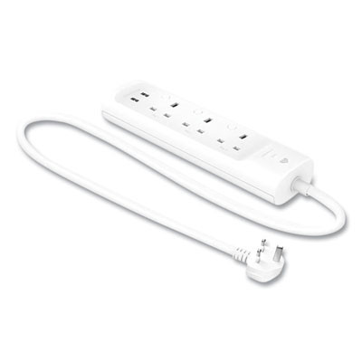 Kasa Smart Wifi 3-Outlet Power Strip, 3 Ac Outlets/2 Usb Ports, White