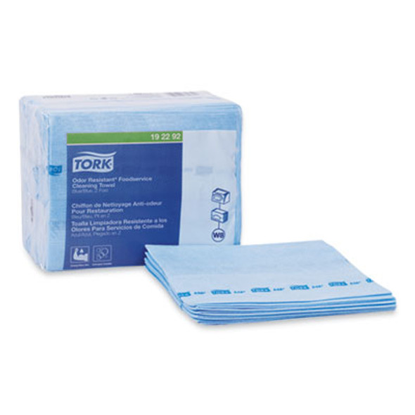 Small Pack Foodservice Cloth, 1-Ply, 11.75 x 14.75, Unscented, Blue/Blue Stripe, 50/Poly Pack, 4 Packs/Carton