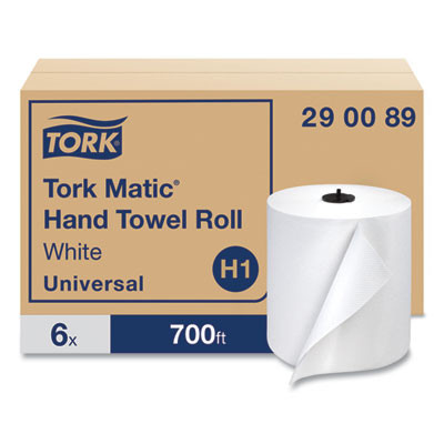 Advanced Matic Hand Towel Roll, 1-Ply, 7.7" x 700 Ft, White, 6 Rolls/Carton