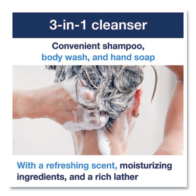 Hair And Body Wash, Clean Scent, 1 L, 6/Carton