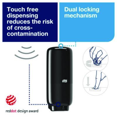 Skincare Dispenser With Intuition Sensor, 1 L, 4.4 x 4.5 x 11.5, Black